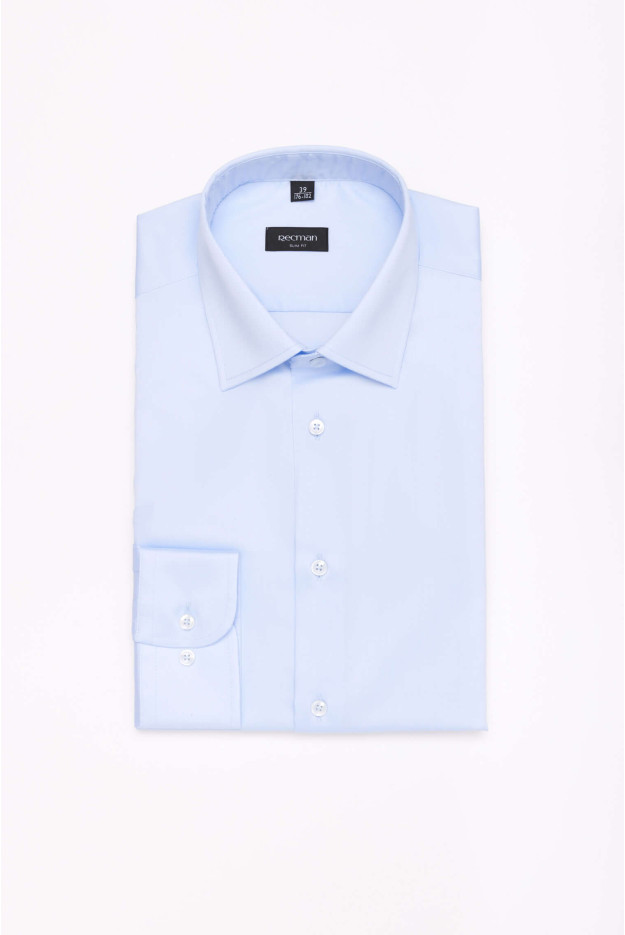 KOSZULA VERSONE 3170T DŁUGI RĘKAW SLIM FIT BŁĘKITNA