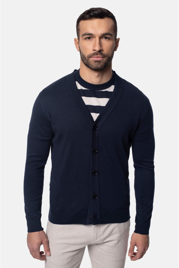 SWETER CALLOT ROZPINANY GRANATOWY