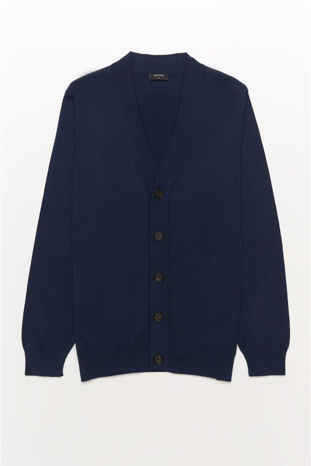 SWETER CALLOT ROZPINANY GRANATOWY