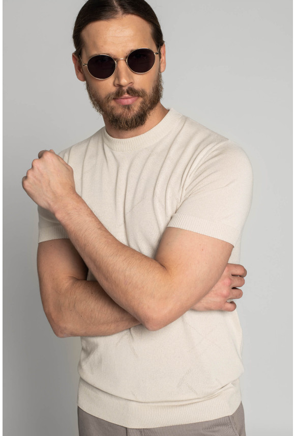 T SHIRT COLES BEŻOWY