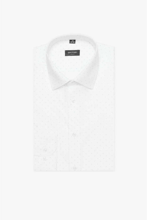 KOSZULA COLINE 3171T DŁUGI RĘKAW SLIM FIT BIAŁA