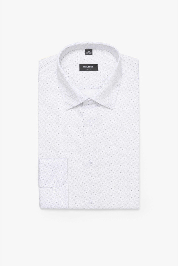 KOSZULA COLINE 3175T DŁUGI RĘKAW SLIM FIT BIAŁA