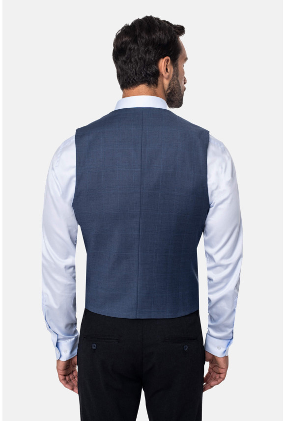 KAMIZELKA BALMES SLIM FIT NIEBIESKA