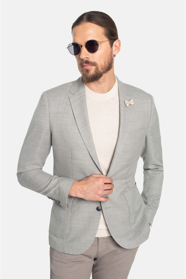 MARYNARKA ROTELLO SZARA SLIM FIT