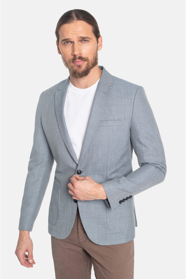 MARYNARKA SANZA NIEBIESKA SLIM FIT