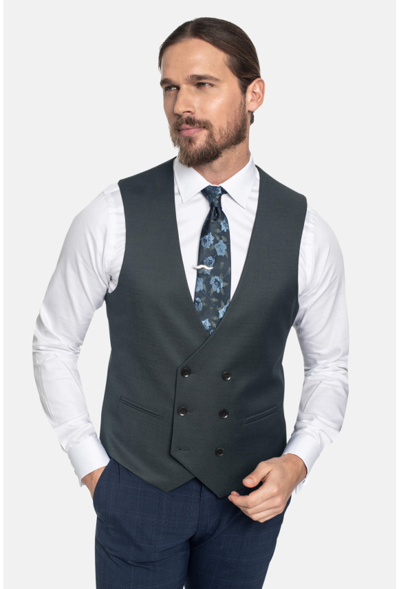 KAMIZELKA SELLA SLIM FIT ZIELEŃ