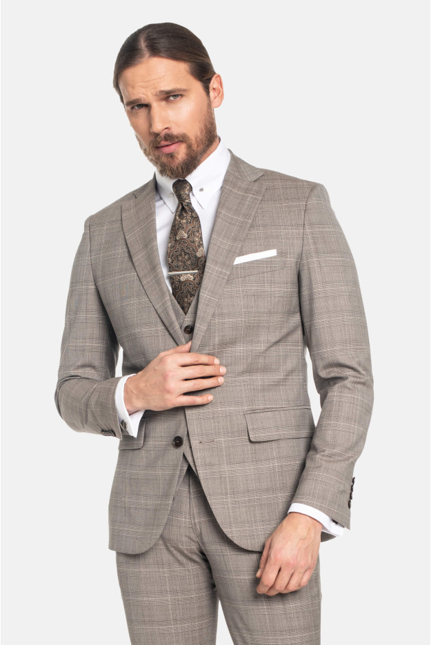 MARYNARKA DOWIN BRĄZOWA SLIM FIT