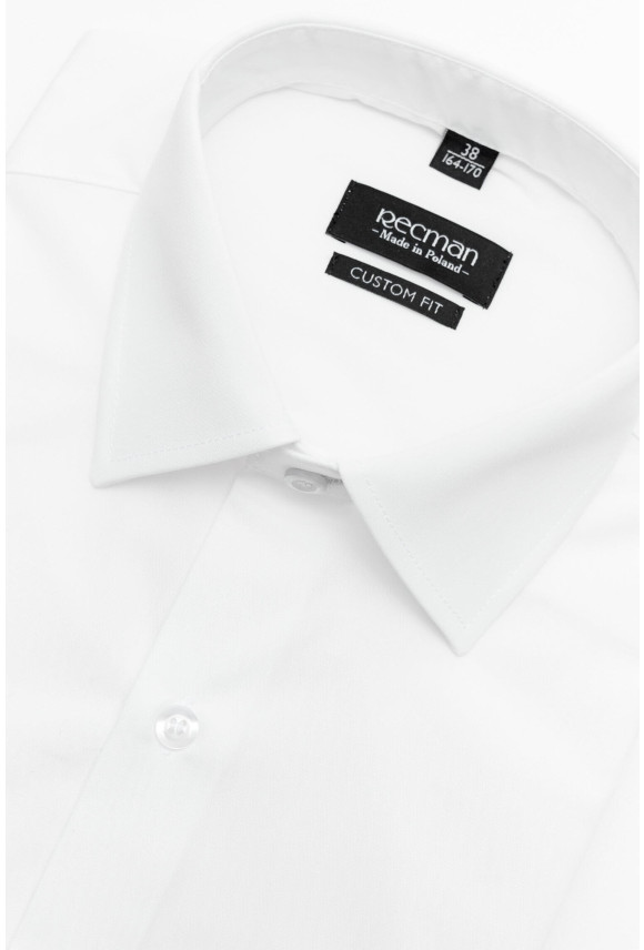 KOSZULA VERSONE 90001 DŁUGI RĘKAW CUSTOM FIT BIAŁA