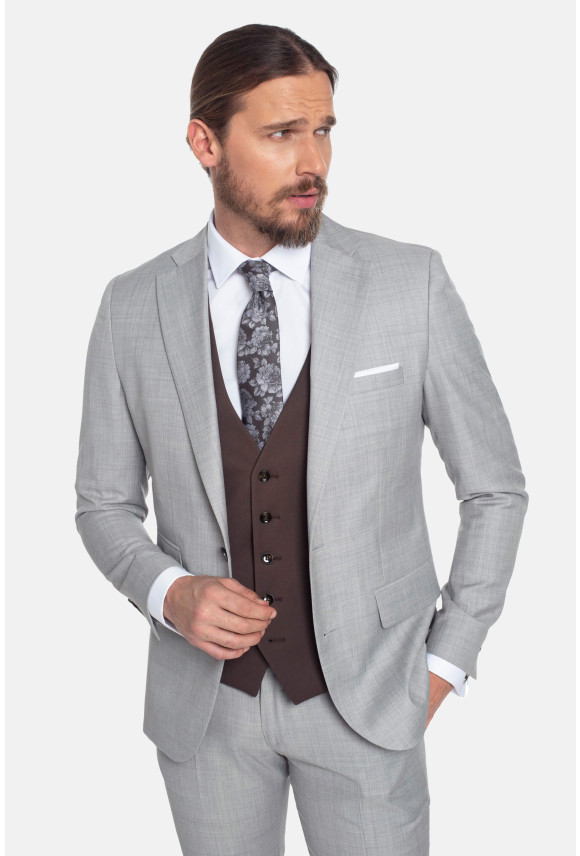 MARYNARKA ASCO SZARA SLIM FIT