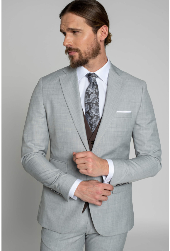MARYNARKA ASCO SZARA SLIM FIT