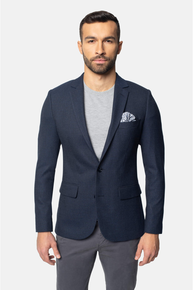 MARYNARKA RALWIN GRANATOWA SLIM FIT