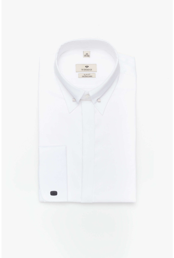 KOSZULA WINCASS 3155 SP SLIM FIT BIAŁA