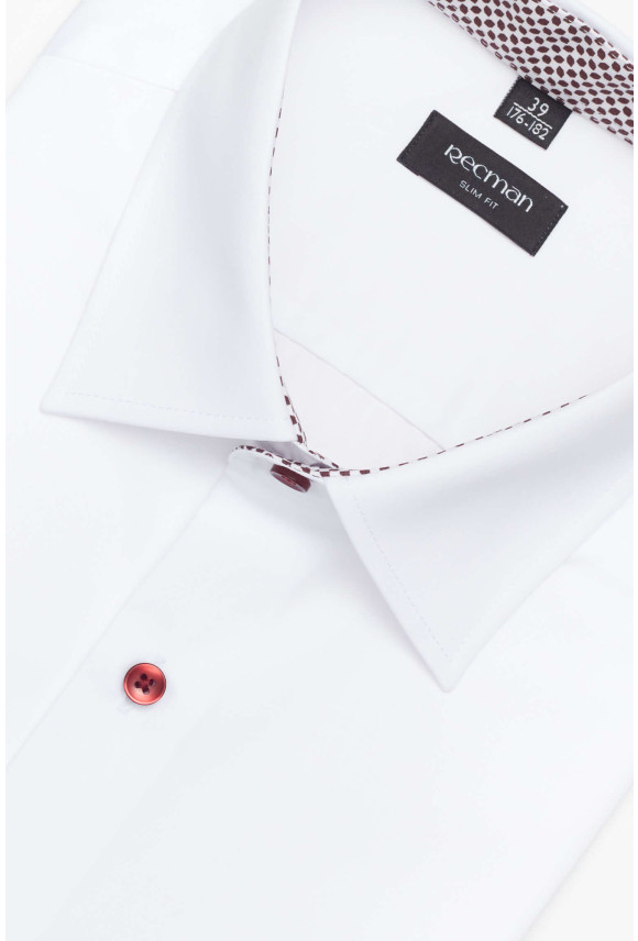 KOSZULA BEXLEY 2782E KRÓTKI RĘKAW SLIM FIT BIAŁA