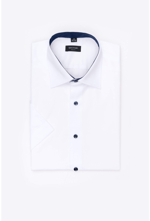 KOSZULA BEXLEY 2986/1E KRÓTKI RĘKAW SLIM FIT BIAŁA KOSZULA BEXLEY 2986/1E KRÓTKI RĘKAW SLIM FIT BIAŁA