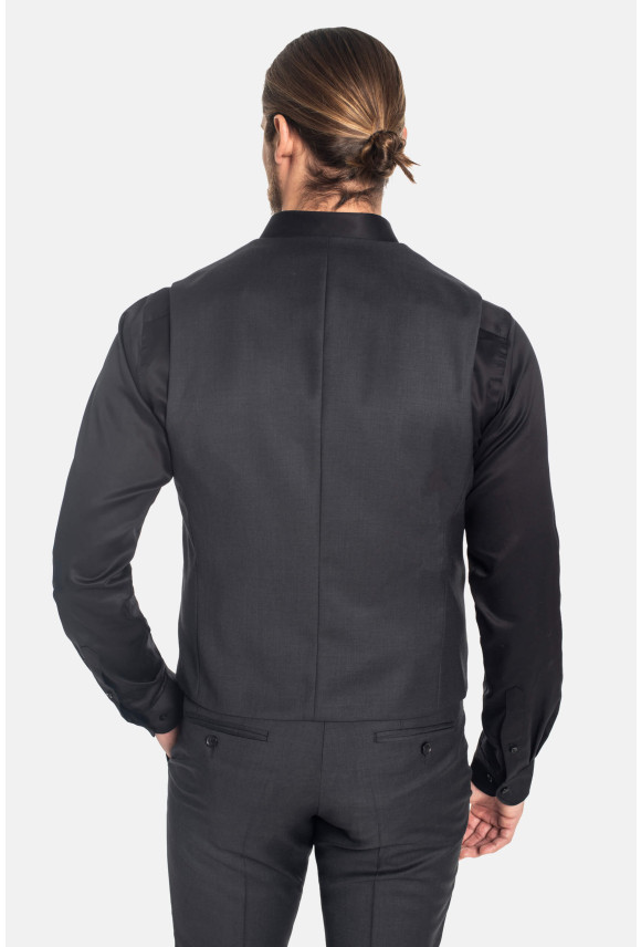 KAMIZELKA ENTWIN SLIM FIT GRAFITOWA