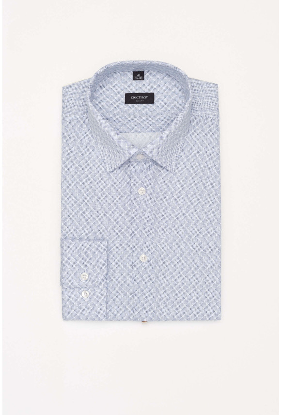KOSZULA COLINE 3212T DŁUGI RĘKAW SLIM FIT NIEBIESKA