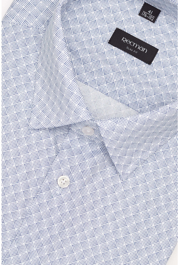 KOSZULA COLINE 3212T DŁUGI RĘKAW SLIM FIT NIEBIESKA