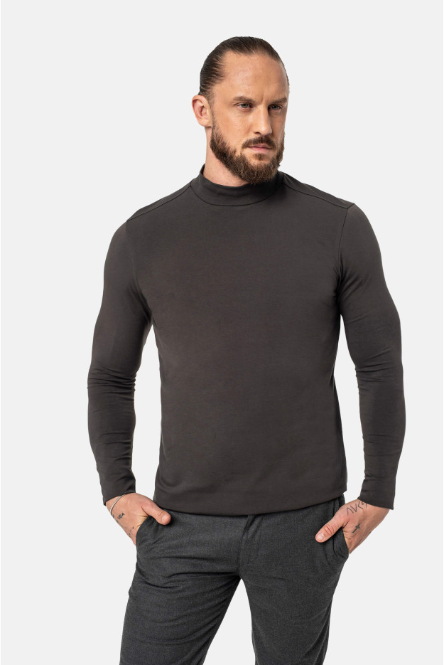 BLUZA ALDEA PÓŁGOLF BRĄZOWA BLUZA ALDEA PÓŁGOLF BRĄZOWA