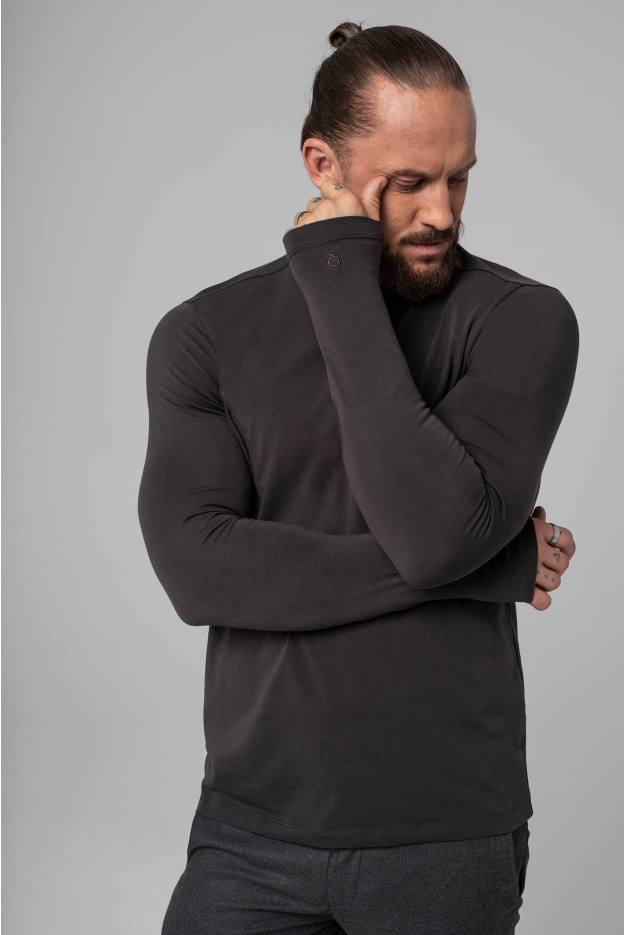 BLUZA ALDEA PÓŁGOLF BRĄZOWA BLUZA ALDEA PÓŁGOLF BRĄZOWA
