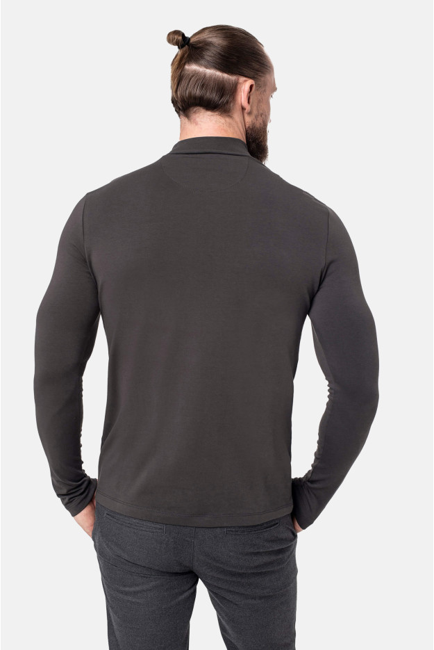 BLUZA ALDEA PÓŁGOLF BRĄZOWA BLUZA ALDEA PÓŁGOLF BRĄZOWA