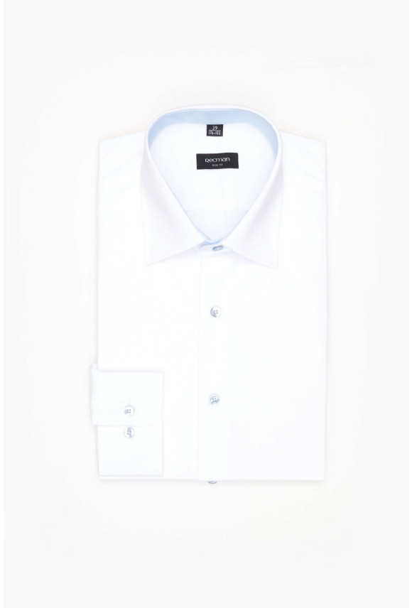 KOSZULA BEXLEY 3180E DŁUGI RĘKAW SLIM FIT BIAŁA
