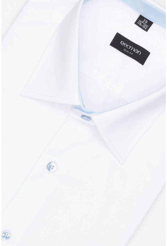 KOSZULA BEXLEY 3180E DŁUGI RĘKAW SLIM FIT BIAŁA