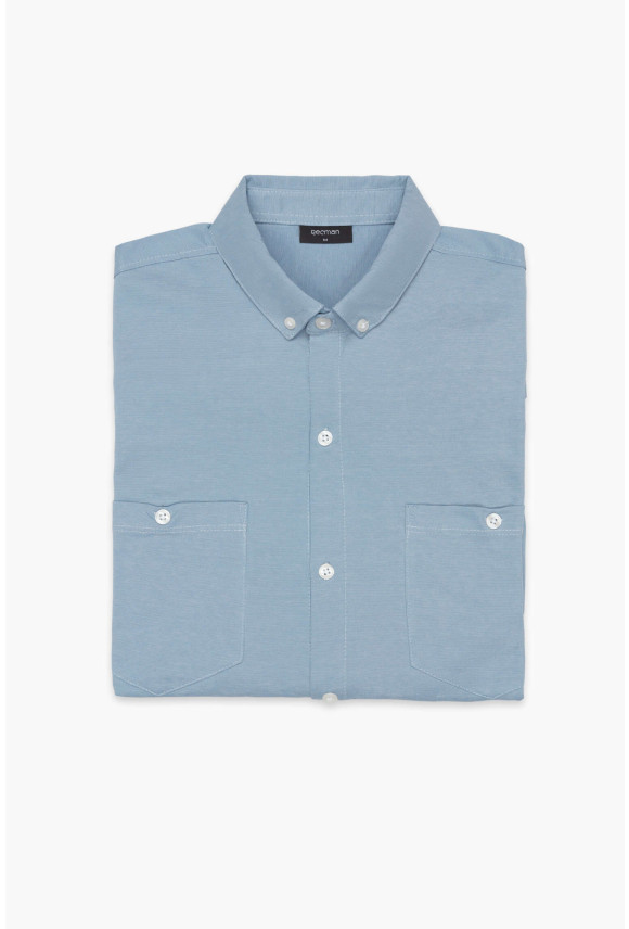 KOSZULA FORMENTO 3227 DŁUGI RĘKAW SLIM FIT BŁĘKITNA