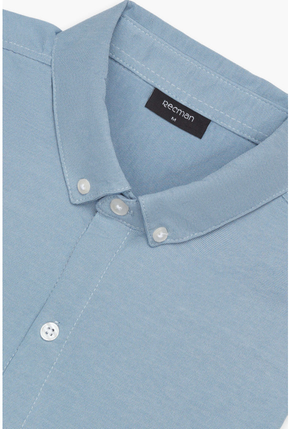 KOSZULA FORMENTO 3227 DŁUGI RĘKAW SLIM FIT BŁĘKITNA