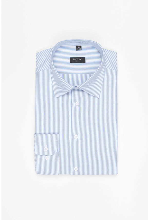 KOSZULA COFINO 3222D DŁUGI RĘKAW SLIM FIT GRANATOWA