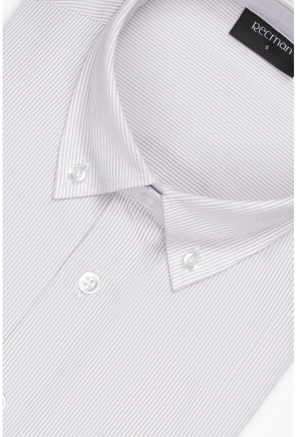 KOSZULA FORMENTO 3223D DŁUGI RĘKAW SLIM FIT BEŻOWA