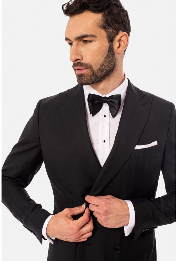 MARYNARKA DRAGONI CZARNA SLIM FIT
