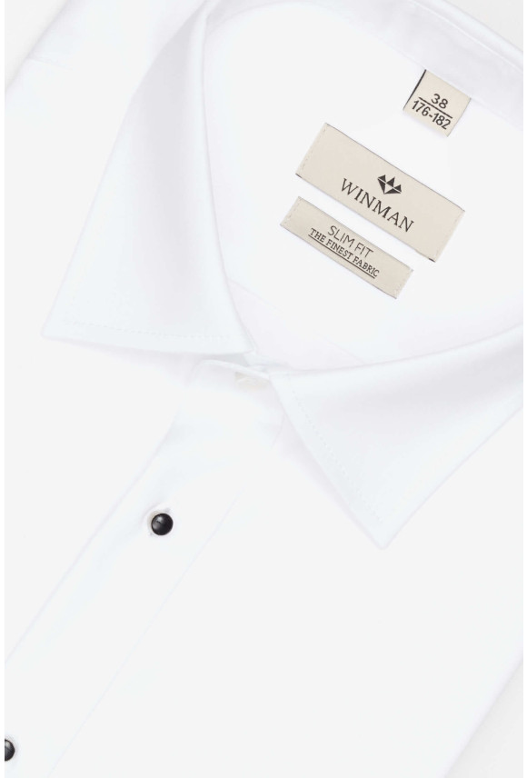 KOSZULA WINCASS 3738 SP SLIM FIT BIAŁA Z BAWEŁNY KOSZULA WINCASS 3738 SP SLIM FIT BIAŁA Z BAWEŁNY