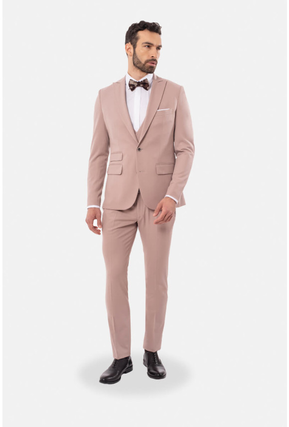 GARNITUR FLORES 318Z RÓŻOWY SLIM FIT JEDNORZĘDOWY GARNITUR FLORES 318Z RÓŻOWY SLIM FIT JEDNORZĘDOWY