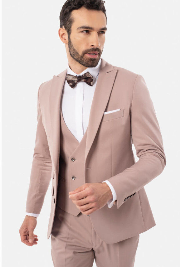 GARNITUR FLORES 318Z RÓŻOWY SLIM FIT JEDNORZĘDOWY GARNITUR FLORES 318Z RÓŻOWY SLIM FIT JEDNORZĘDOWY