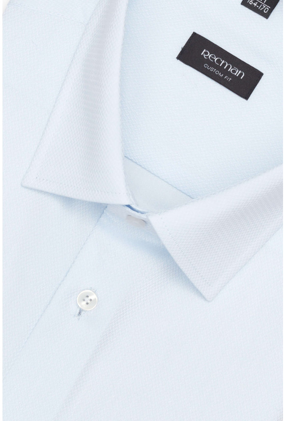 KOSZULA CORSINI 3239T DŁUGI RĘKAW CUSTOM FIT BŁĘKITNA Z BAWEŁNY