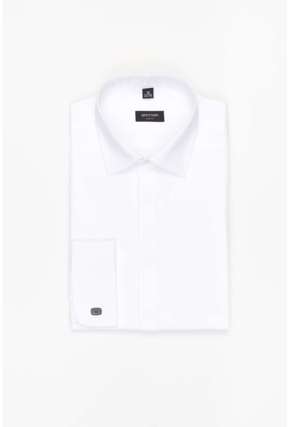 KOSZULA SAVERNE 3245 SP SLIM FIT BIAŁA Z BAWEŁNY KOSZULA SAVERNE 3245 SP SLIM FIT BIAŁA Z BAWEŁNY