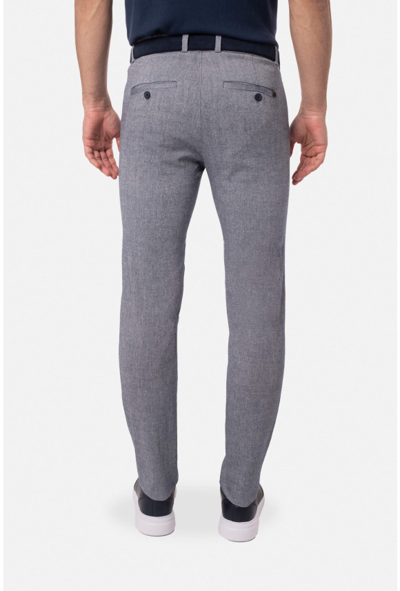 SPODNIE CASUAL SERBIE 234 NIEBIESKIE Z BAWEŁNĄ