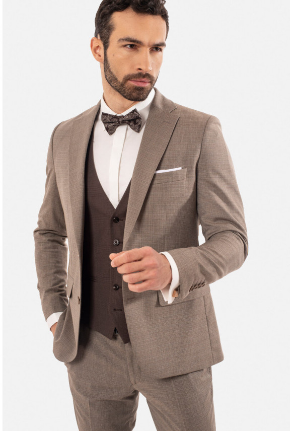 MARYNARKA ROSALES BEŻOWA SLIM FIT JEDNORZĘDOWA MARYNARKA ROSALES BEŻOWA SLIM FIT JEDNORZĘDOWA