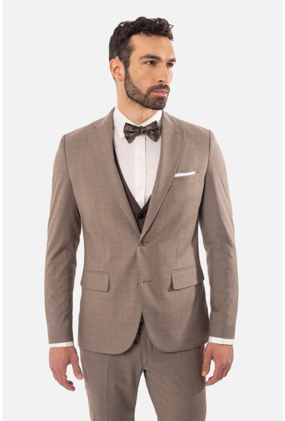 MARYNARKA ROSALES BEŻOWA SLIM FIT JEDNORZĘDOWA MARYNARKA ROSALES BEŻOWA SLIM FIT JEDNORZĘDOWA