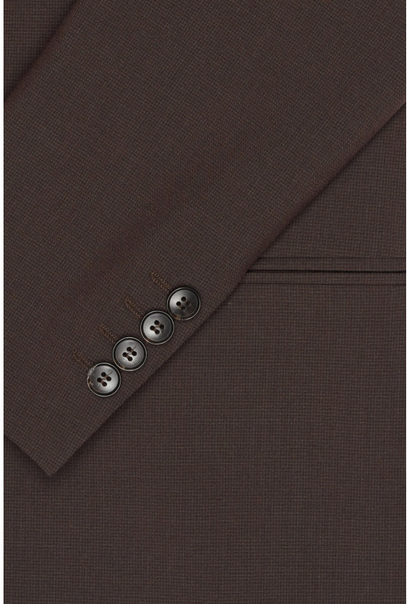 MARYNARKA TRECATE BRĄZOWA SLIM FIT JEDNORZĘDOWA Z WEŁNĄ MARYNARKA TRECATE BRĄZOWA SLIM FIT JEDNORZĘDOWA Z WEŁNĄ