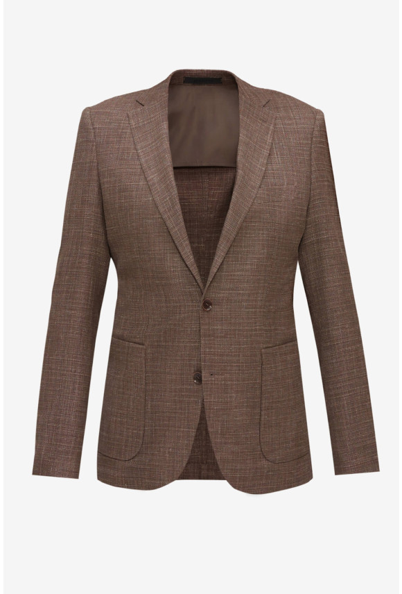 MARYNARKA MONGE BRĄZOWA SLIM FIT JEDNORZĘDOWA Z WEŁNY MARYNARKA MONGE BRĄZOWA SLIM FIT JEDNORZĘDOWA Z WEŁNY