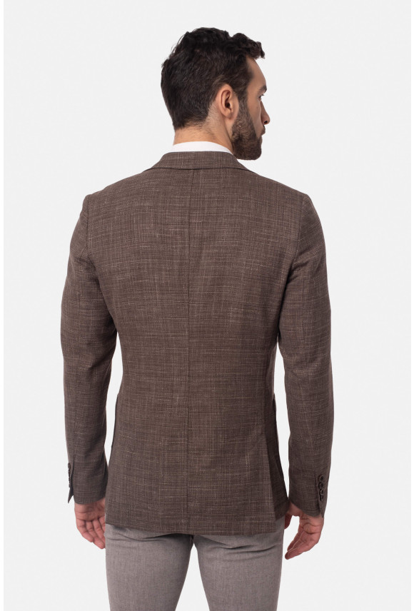 MARYNARKA MONGE BRĄZOWA SLIM FIT JEDNORZĘDOWA Z WEŁNY MARYNARKA MONGE BRĄZOWA SLIM FIT JEDNORZĘDOWA Z WEŁNY