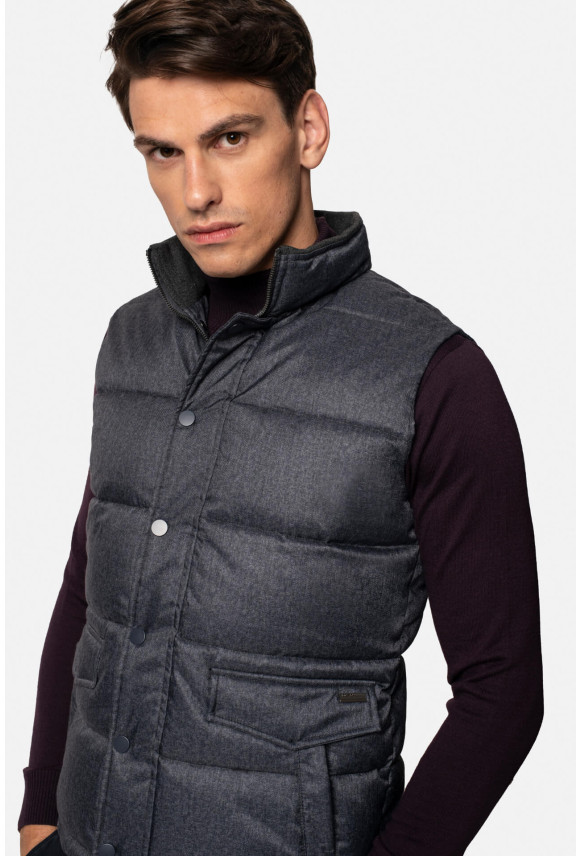 KAMIZELKA CASERTA SLIM FIT NIEBIESKA JEDNORZĘDOWA