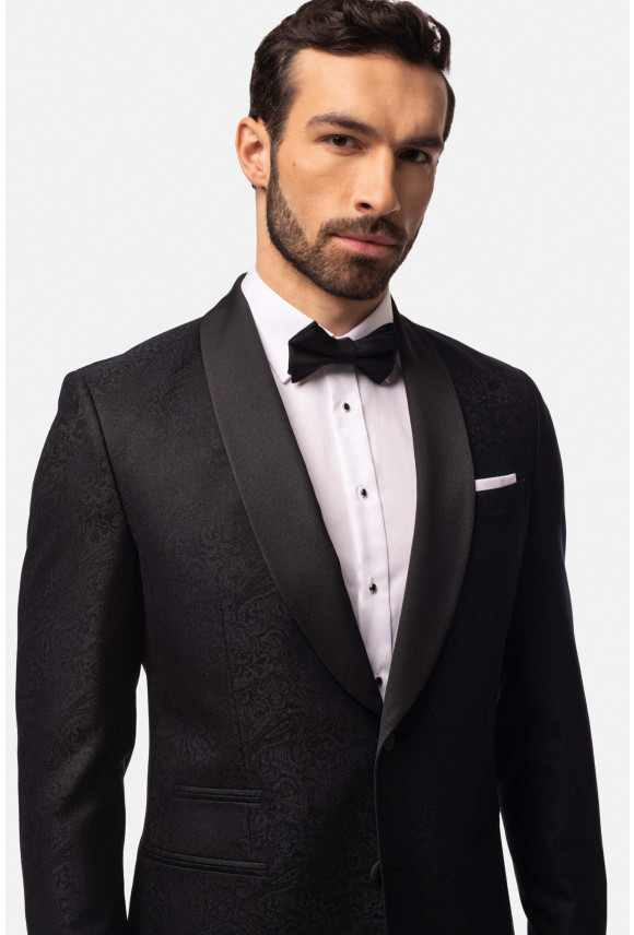 MARYNARKA WINLES CZARNA SLIM FIT JEDNORZĘDOWA Z WEŁNĄ MARYNARKA WINLES CZARNA SLIM FIT JEDNORZĘDOWA Z WEŁNĄ