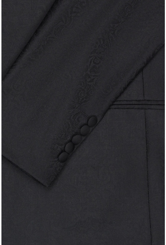 MARYNARKA WINLES CZARNA SLIM FIT JEDNORZĘDOWA Z WEŁNĄ MARYNARKA WINLES CZARNA SLIM FIT JEDNORZĘDOWA Z WEŁNĄ