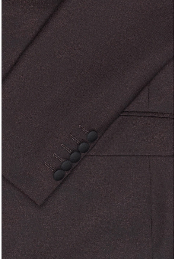 MARYNARKA RESWIN BORDOWA SLIM FIT JEDNORZĘDOWA Z WEŁNY MARYNARKA RESWIN BORDOWA SLIM FIT JEDNORZĘDOWA Z WEŁNY