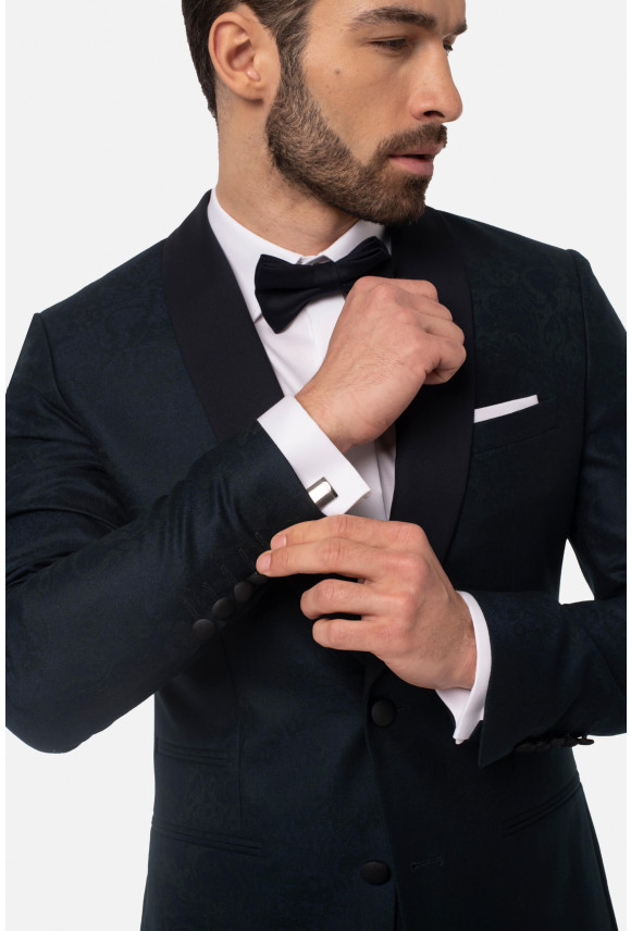 MARYNARKA WINDIGO ZIELONA SLIM FIT JEDNORZĘDOWA Z WEŁNY