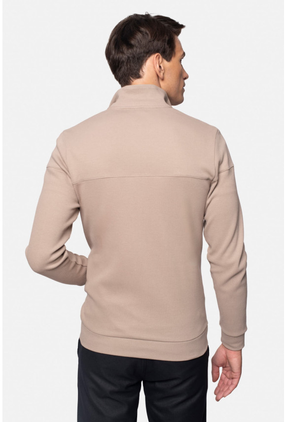 BLUZA DARNEY ROZPINANY BEŻOWA Z BAWEŁNY