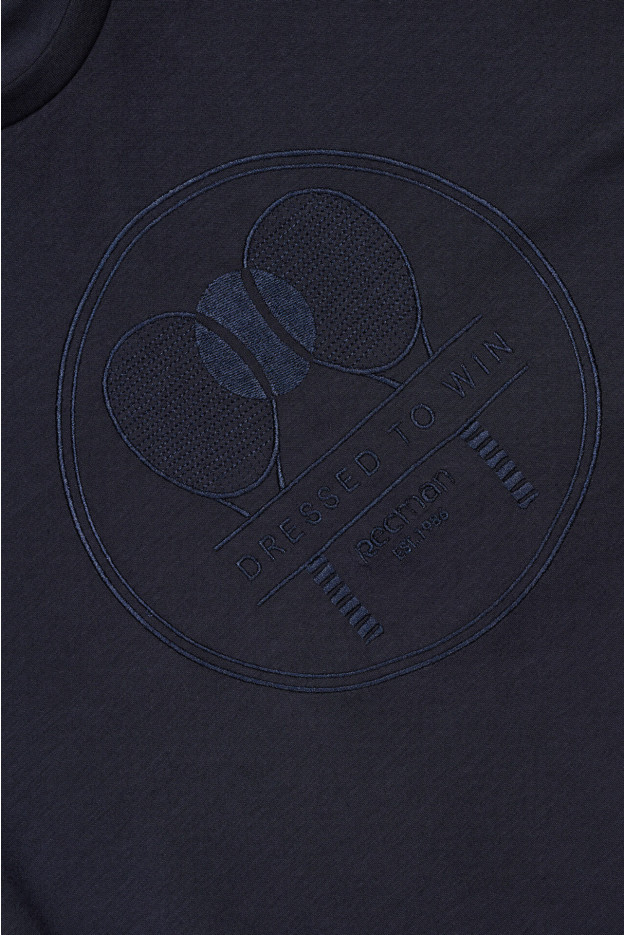 BLUZA TENNIS CLUB 006 Z OKRĄGŁYM DEKOLTEM GRANATOWA Z MODALEM BLUZA TENNIS CLUB 006 Z OKRĄGŁYM DEKOLTEM GRANATOWA Z MODALEM