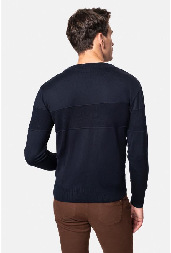 SWETER SOMMERI Z OKRĄGŁYM DEKOLTEM GRANATOWY